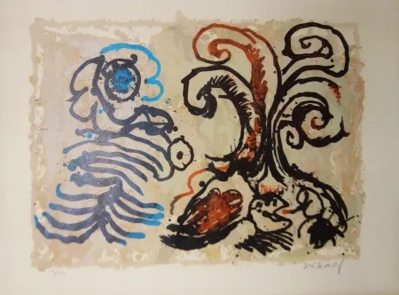 Lithograph Alechinsky - Feuillage