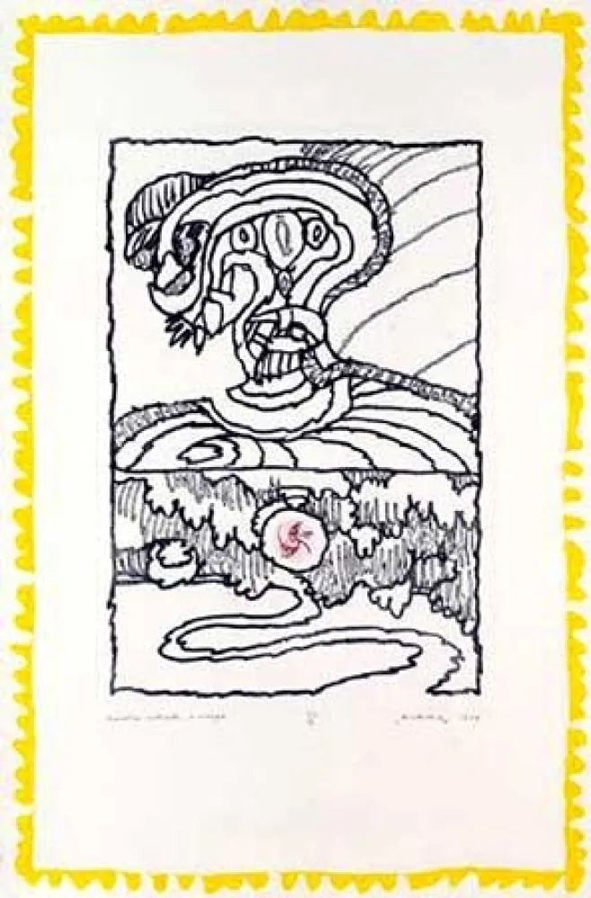 Etching Alechinsky - Frontière naturelle