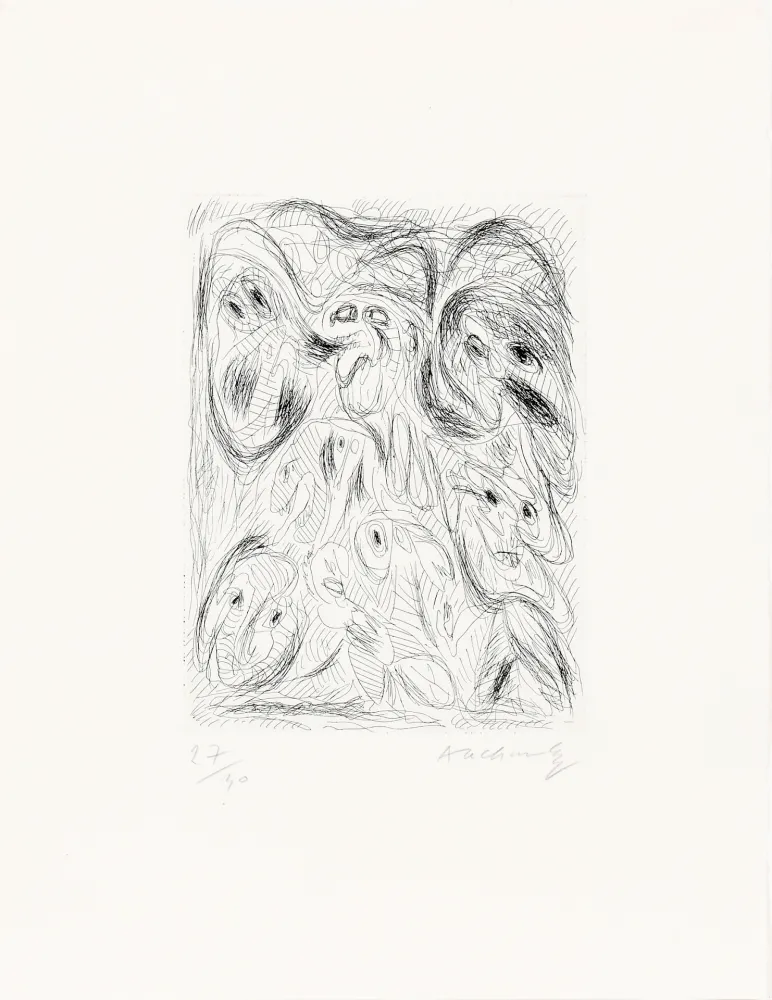 Engraving Alechinsky - Fumées