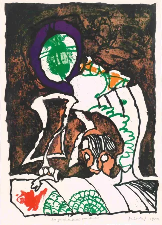 Lithograph Alechinsky - Gnome et Gnose 03