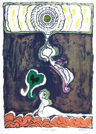 Lithograph Alechinsky - Gnome et Gnose 1