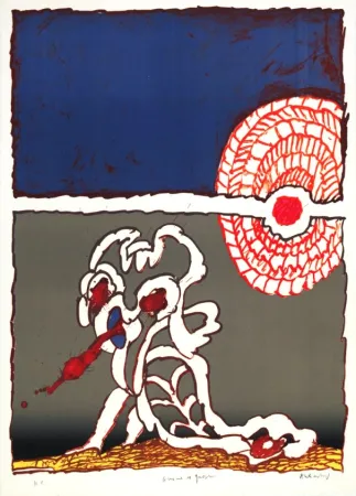 Lithograph Alechinsky - Gnome et Gnose 2