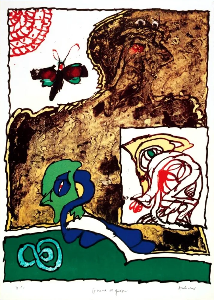 Lithograph Alechinsky - Gnome et Gnose 4