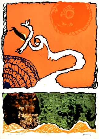 Lithograph Alechinsky - Gnome et Gnose 5