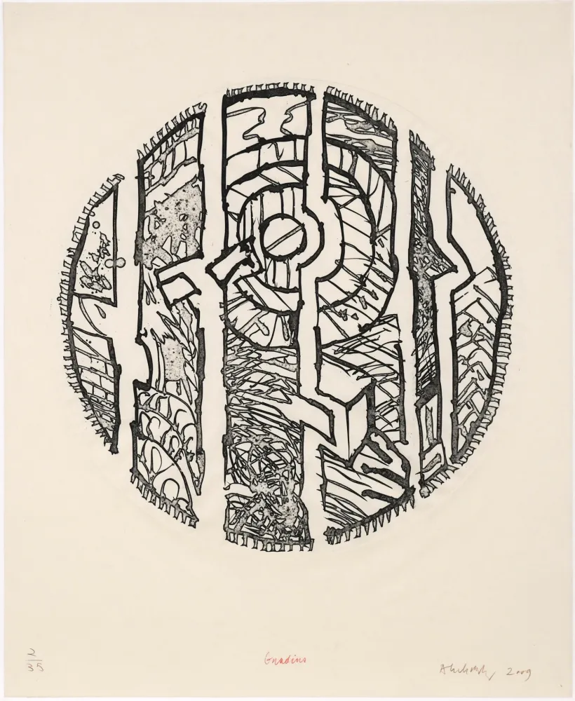 Engraving Alechinsky - Gradins