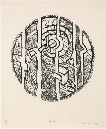 Engraving Alechinsky - Gradins