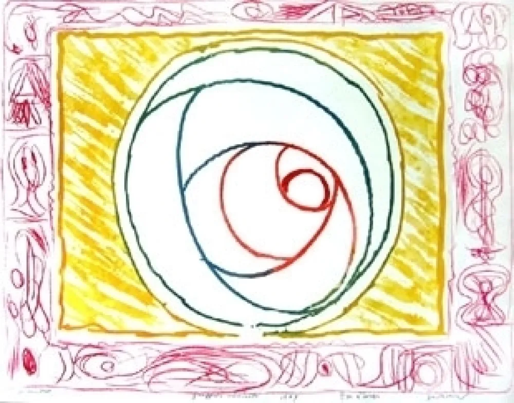 Etching Alechinsky - Graffiti sélénite 