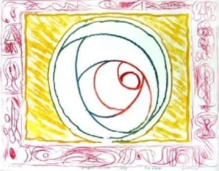 Etching Alechinsky - Graffiti sélénite 