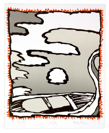 Lithograph Alechinsky - Griserie à minuit I