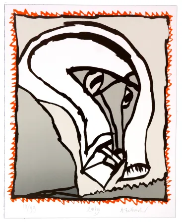 Lithograph Alechinsky - Griserie à minuit II