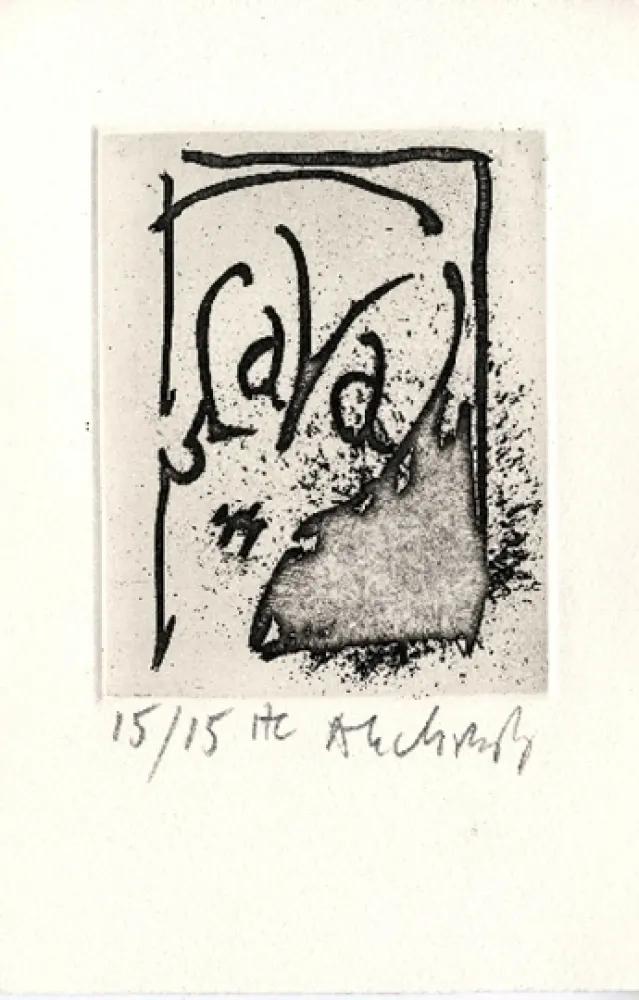 Etching And Aquatint Alechinsky - Homere est morte