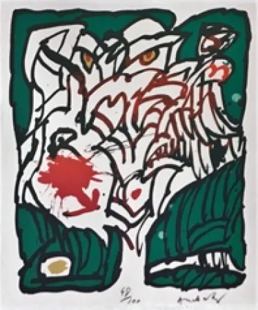 Lithograph Alechinsky - Hommage à 