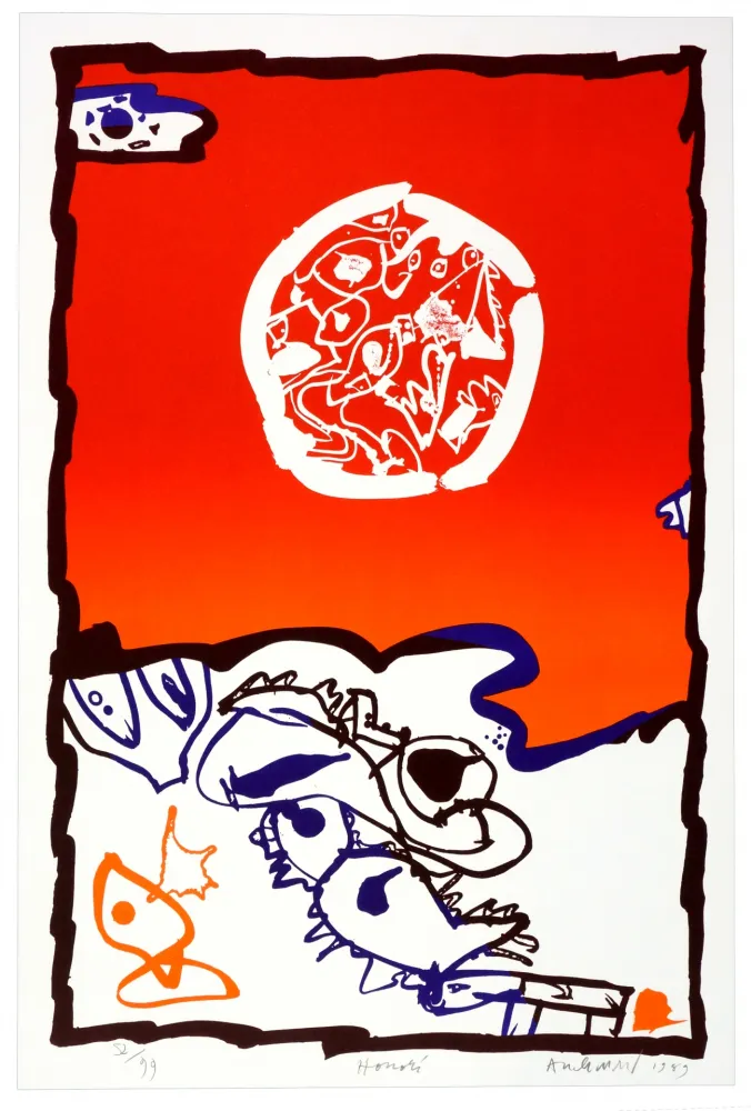 Lithograph Alechinsky - Honoré