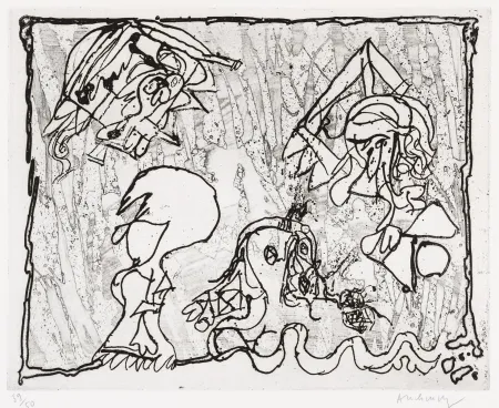 Engraving Alechinsky - Hôtel du Grand Miroir