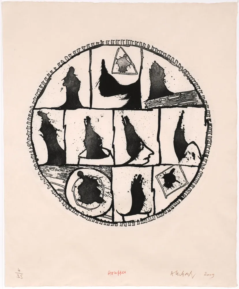 Engraving Alechinsky - Houppes