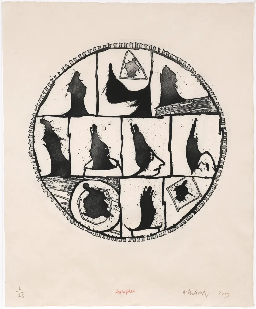 Engraving Alechinsky - Houppes