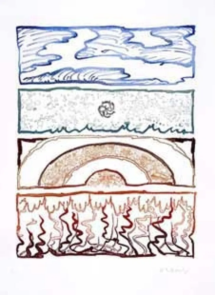 Etching Alechinsky - Idem polychrome