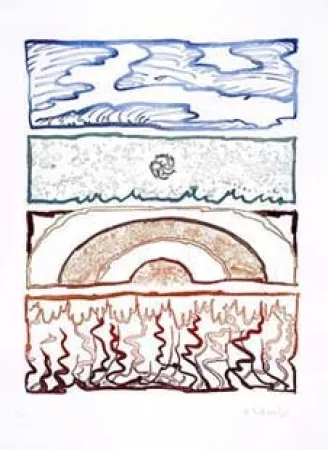 Etching Alechinsky - Idem polychrome