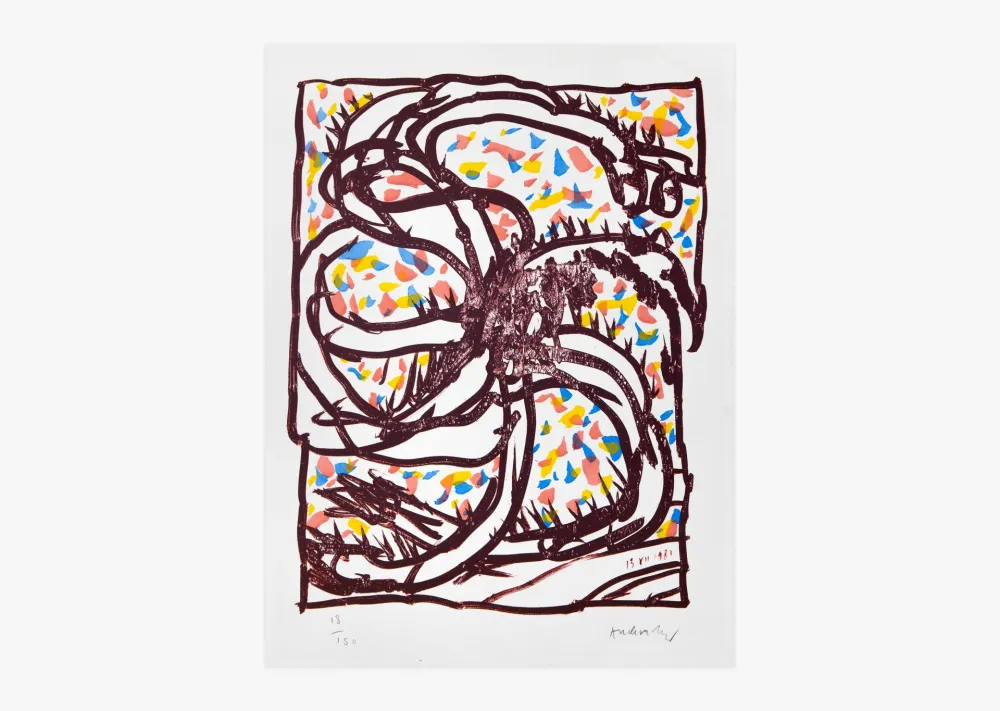 Lithograph Alechinsky - Jantes et jambes