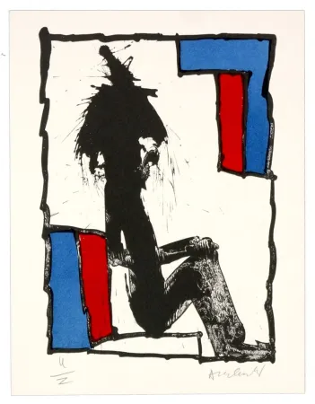 Lithograph Alechinsky - JE VOUS EN PRIE ASSEYEZ-VOUS