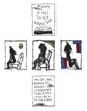 Lithograph Alechinsky - Je vous en prie, asseyez-vous I,II, III