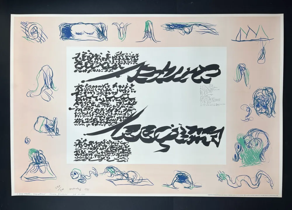 Lithograph Alechinsky - J'ècris a Gloria