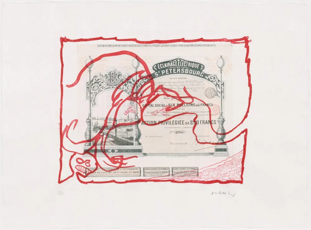 Engraving Alechinsky - Krach II