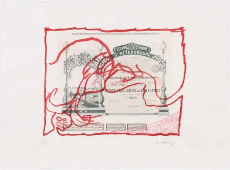 Engraving Alechinsky - Krach II