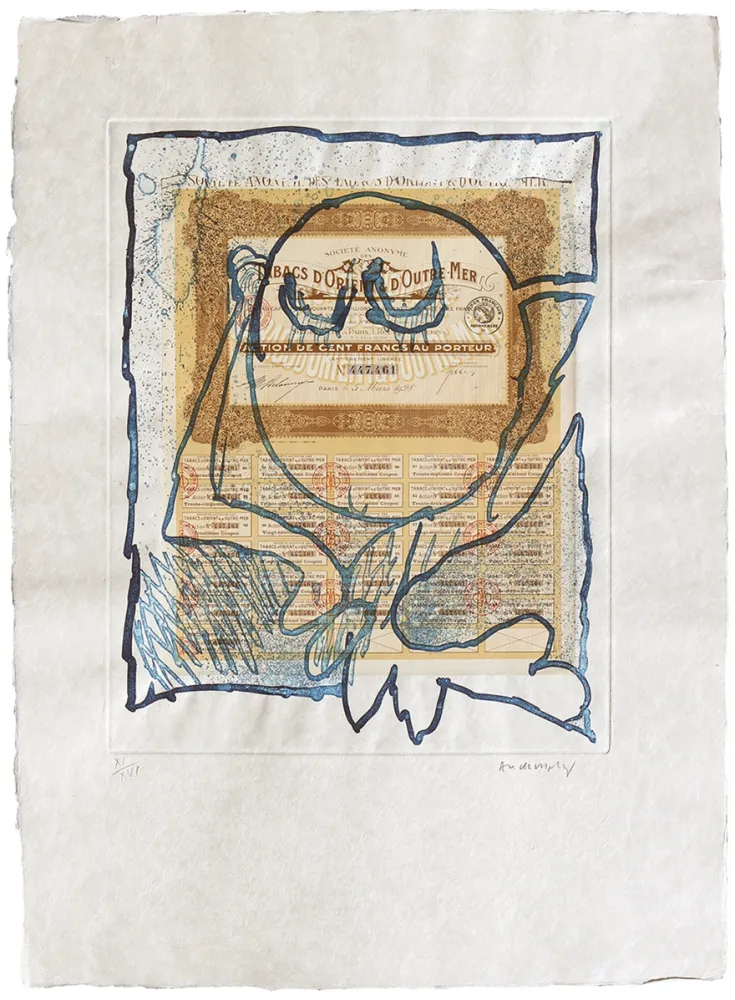 Engraving Alechinsky - Krach II.