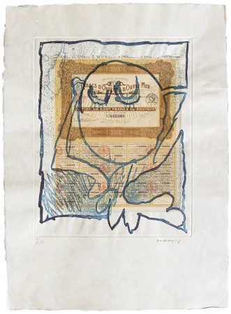 Engraving Alechinsky - Krach II.