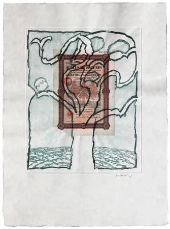 Engraving Alechinsky - Krach V.