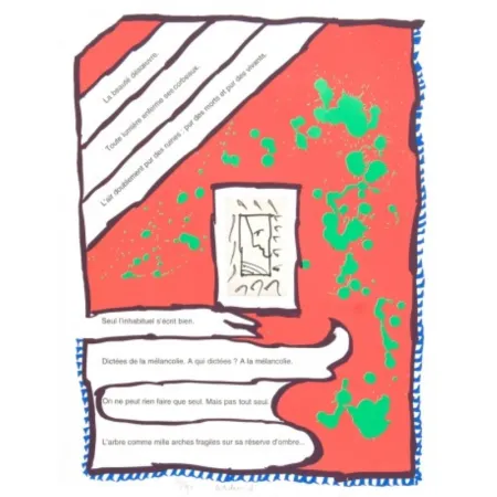 Lithograph Alechinsky - La beauté désœuvre