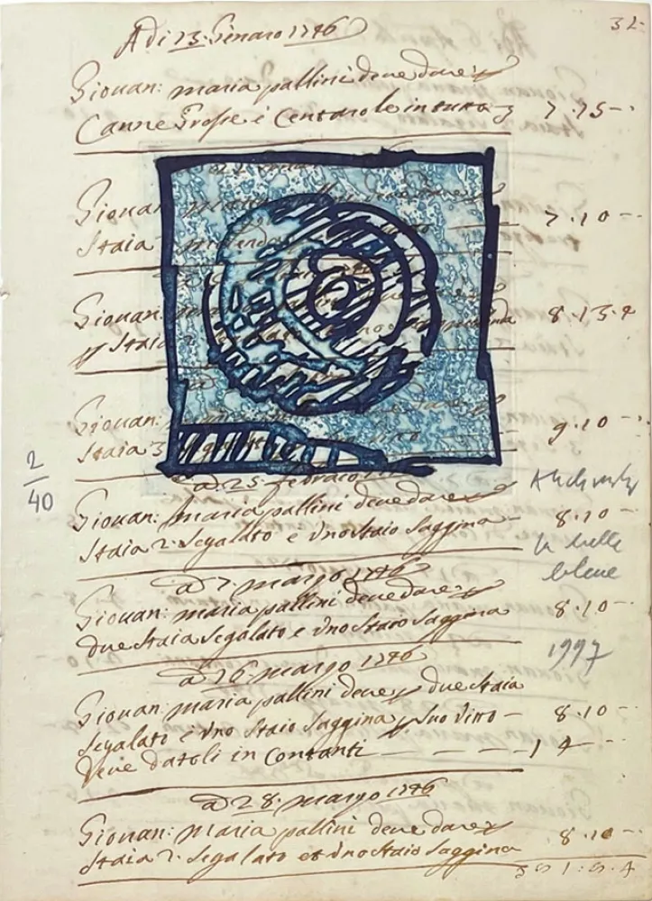 Etching Alechinsky - La belle bleue