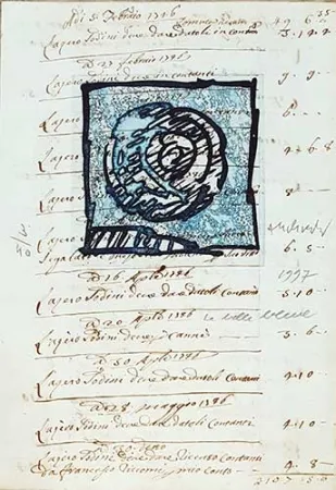 Etching Alechinsky - La belle bleue