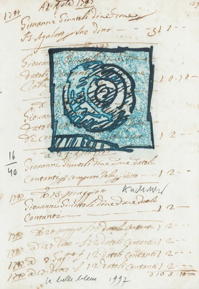 Etching Alechinsky - La belle bleue