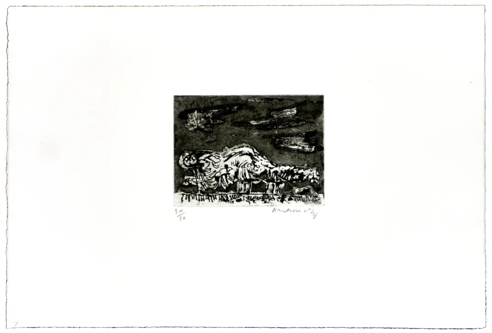 Engraving Alechinsky - La boule de feu