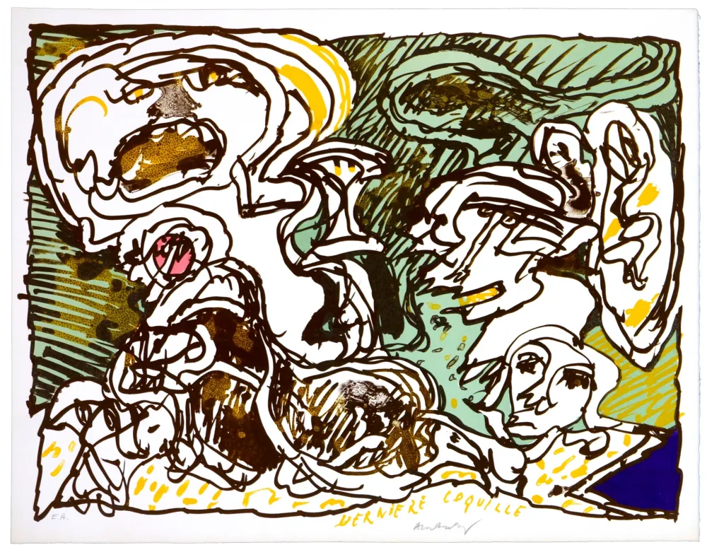 Lithograph Alechinsky - La dernière coquille