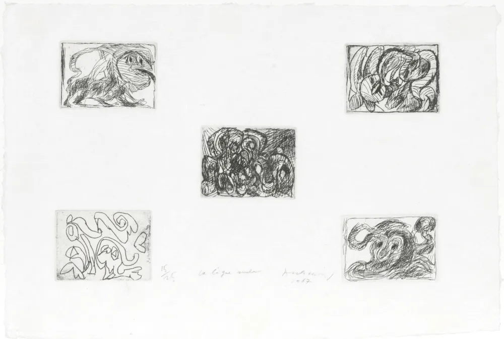 Engraving Alechinsky - La ligne seule