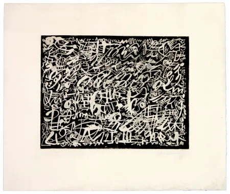 Engraving Alechinsky - La nuit