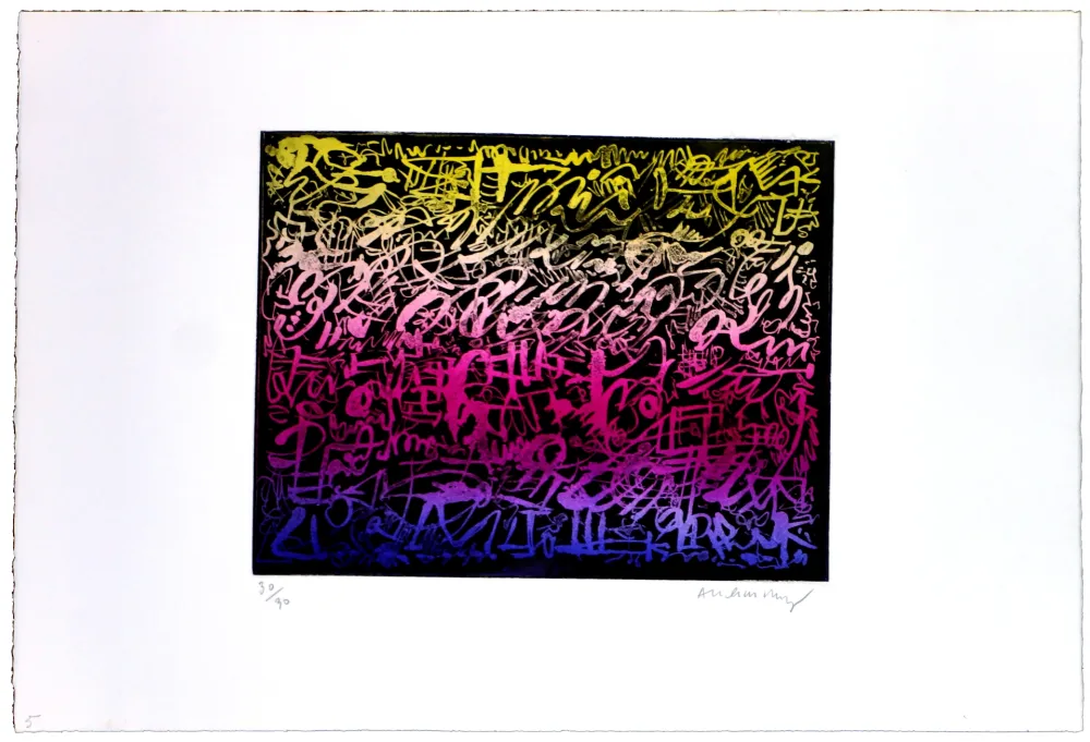 Engraving Alechinsky - La nuit