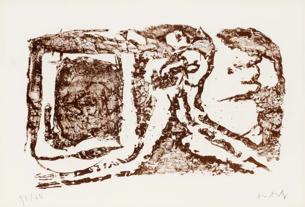 Lithograph Alechinsky - La reine des murs VI: Quittez cette entrechambre et parlez de l'une