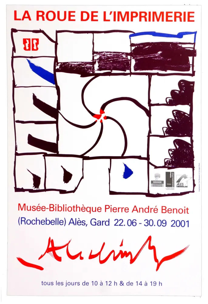 Poster Alechinsky - La Roue de l'imprimerie