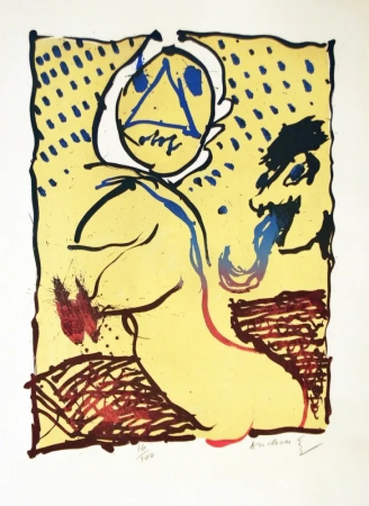 Lithograph Alechinsky - LA TAILLE DOUCE