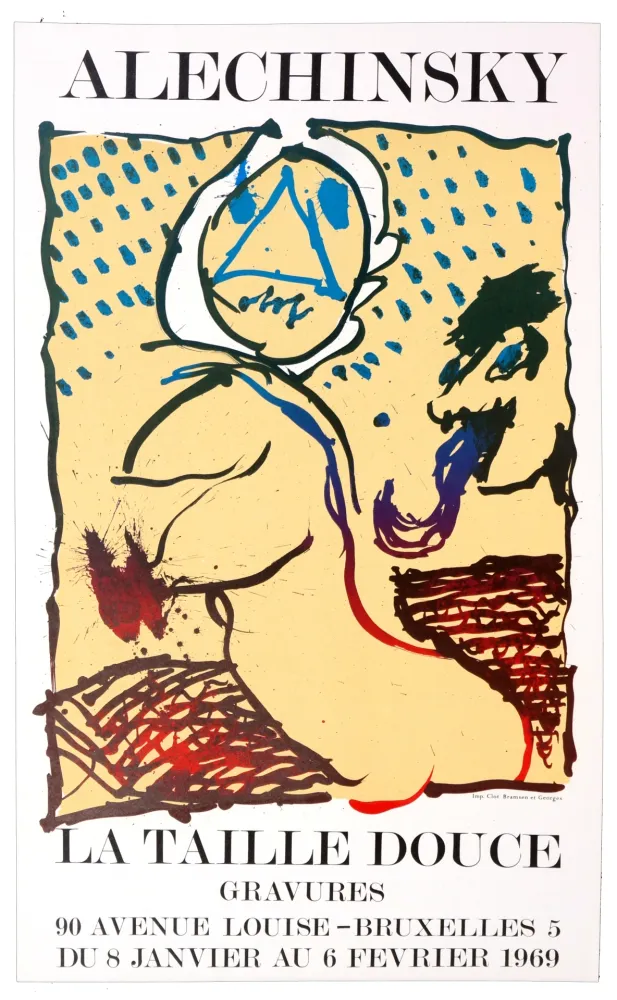 Lithograph Alechinsky - La taille douce, Bruxelles