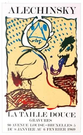 Lithograph Alechinsky - La taille douce, Bruxelles
