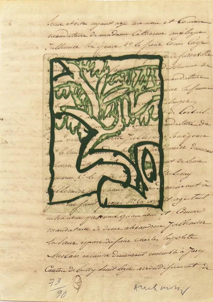 Etching Alechinsky - La vie comme elle tourne