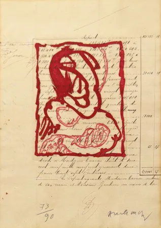 Etching Alechinsky - La vie comme elle tourne