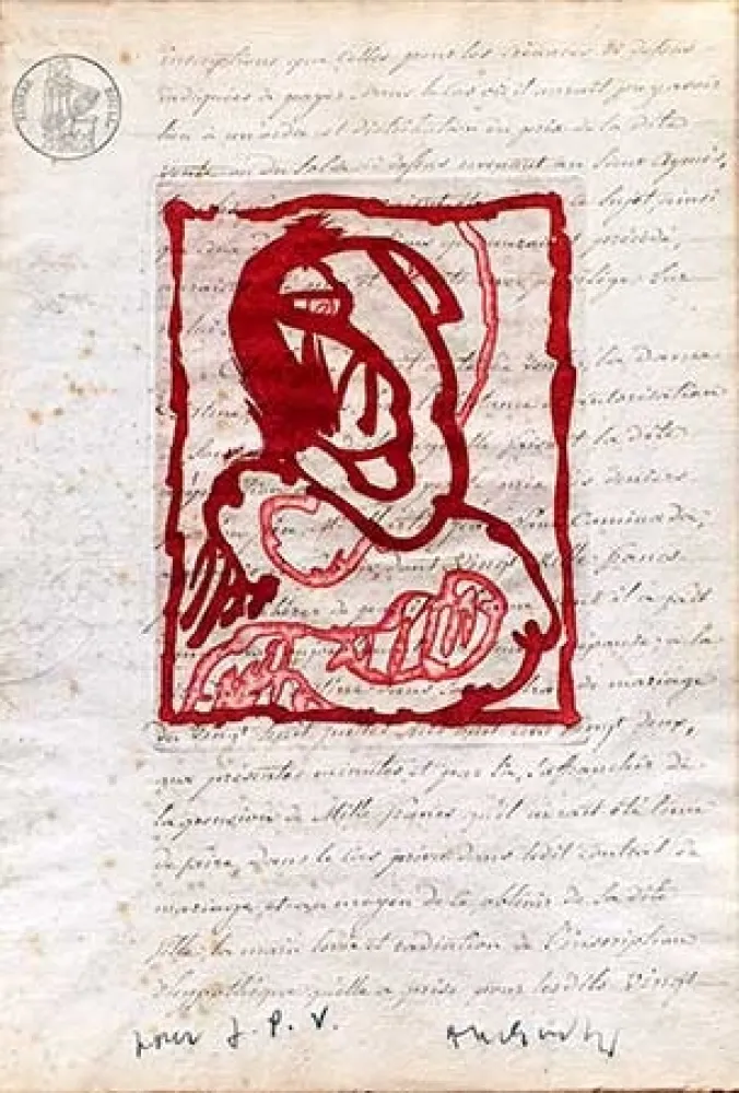 Etching Alechinsky - La vie comme elle tourne