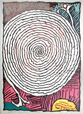 Lithograph Alechinsky - Labyrinthe d’apparat IV