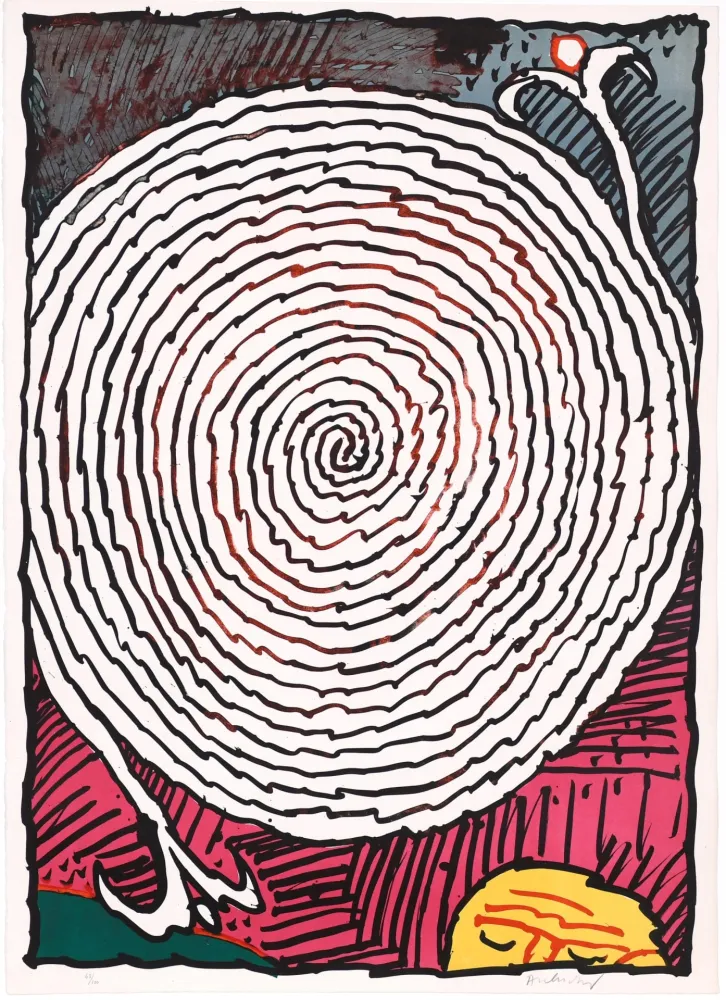 Lithograph Alechinsky - Labyrinthe d’apparat IV